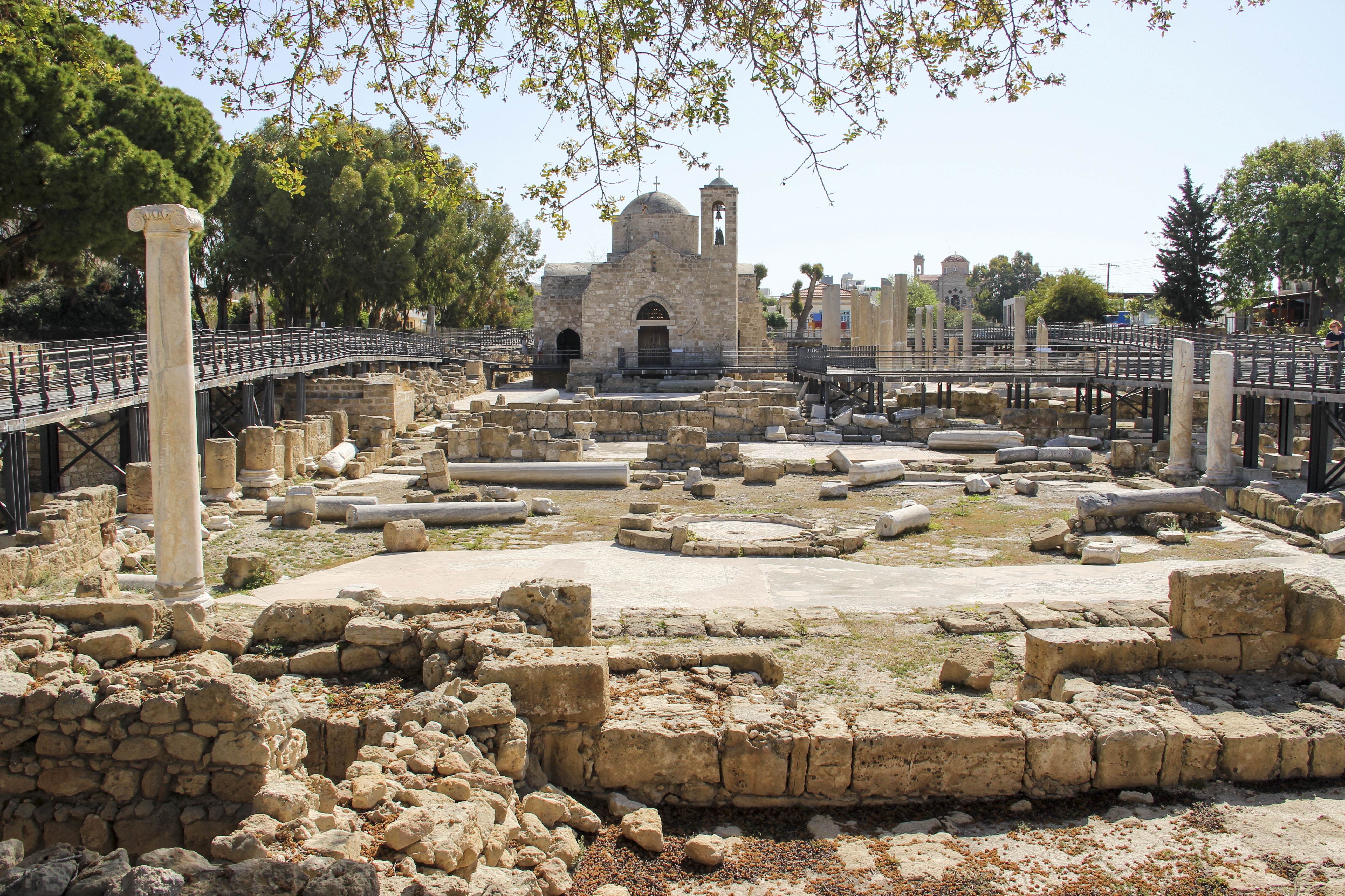 Archäologischer Park, Ausgrabung, Ruine Zypern, Paphos, Ruine, Archeologischer Park