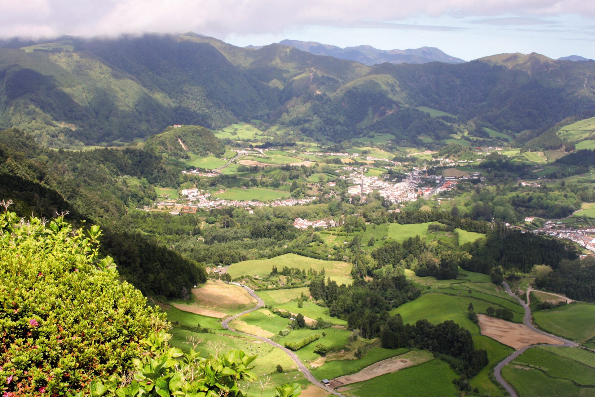 Azoren Blick ins Furnas Tal