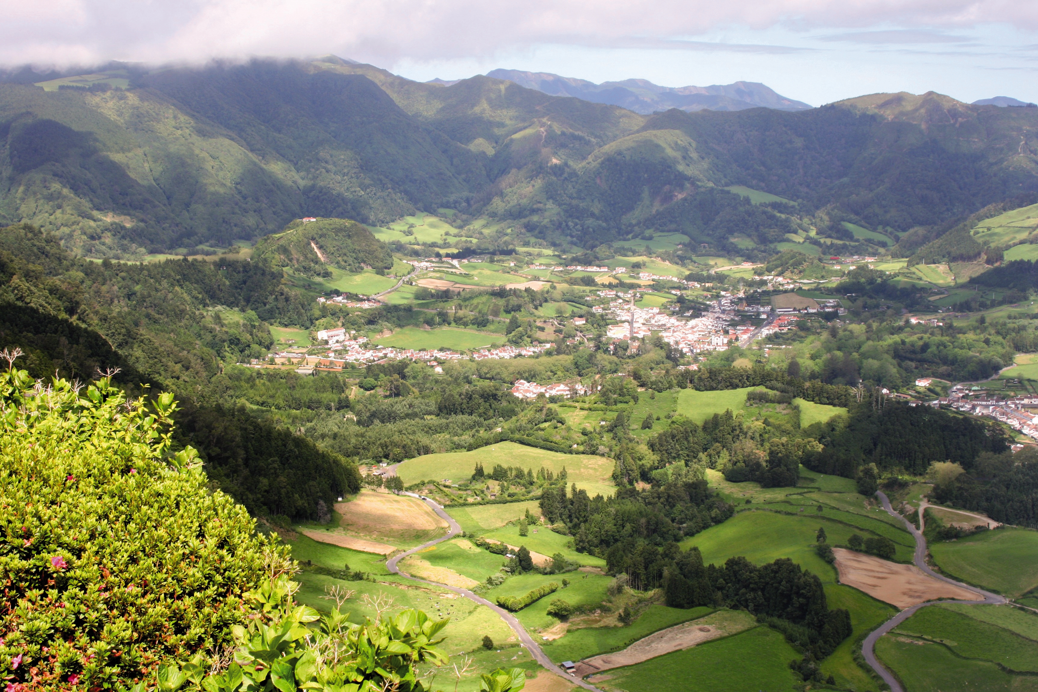 Azoren Blick ins Furnas Tal